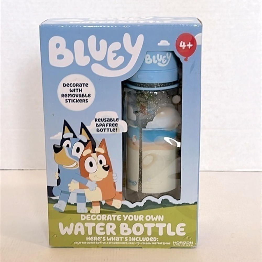 Bluey Decorate Your Own Water Bottle NIB SOLD OUT ONLINE